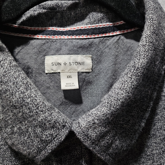 Sun + Stone Men's Grindle Regular-Fit Button-Down Flannel Shirt Size XXL - Picture 3 of 5